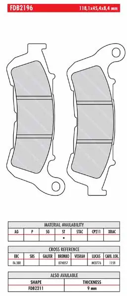 FERODO BRAKE BPADS
