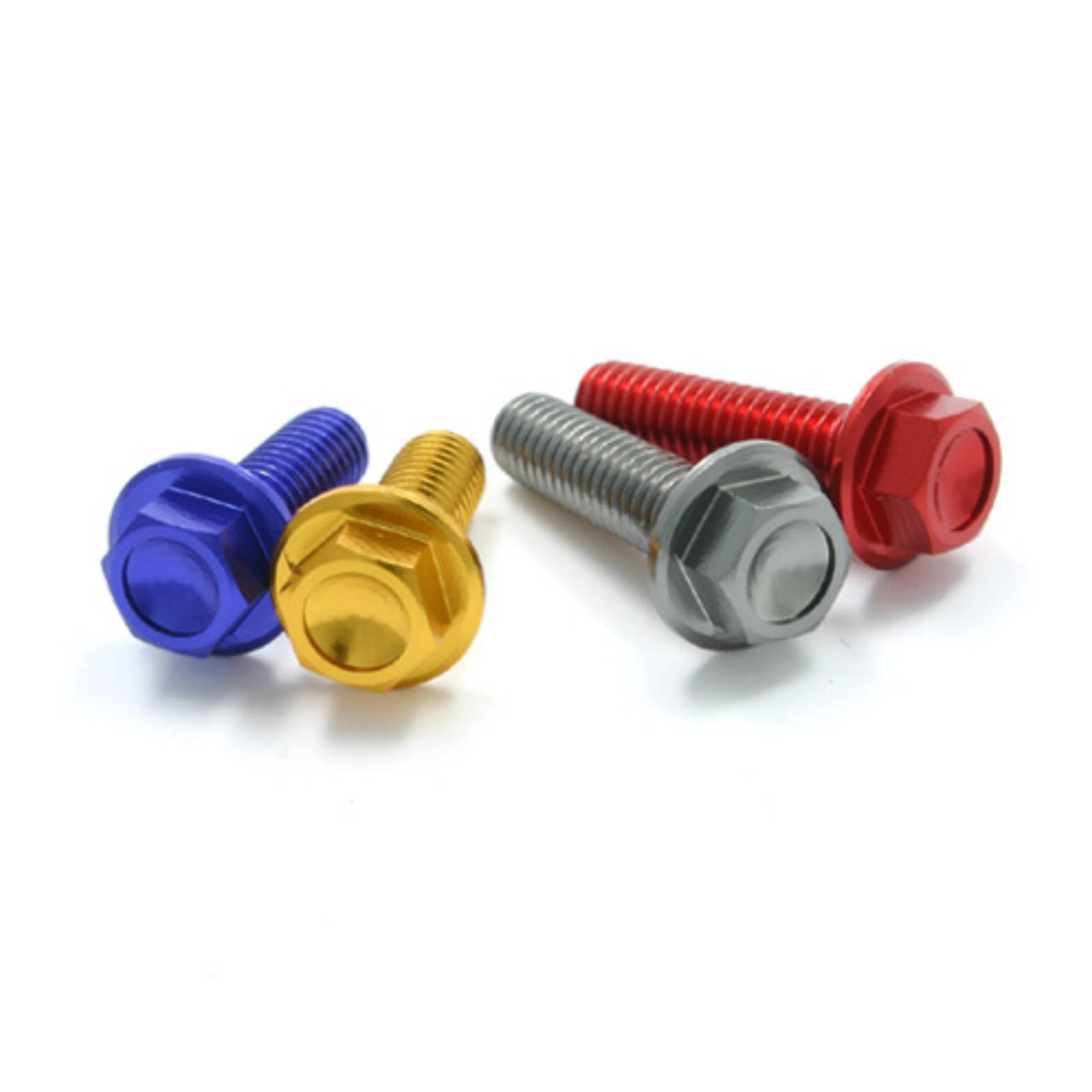 DRC ALUMINUM M6 FLANGE BOLTS 20MM GOLD 4PCS - Image 1