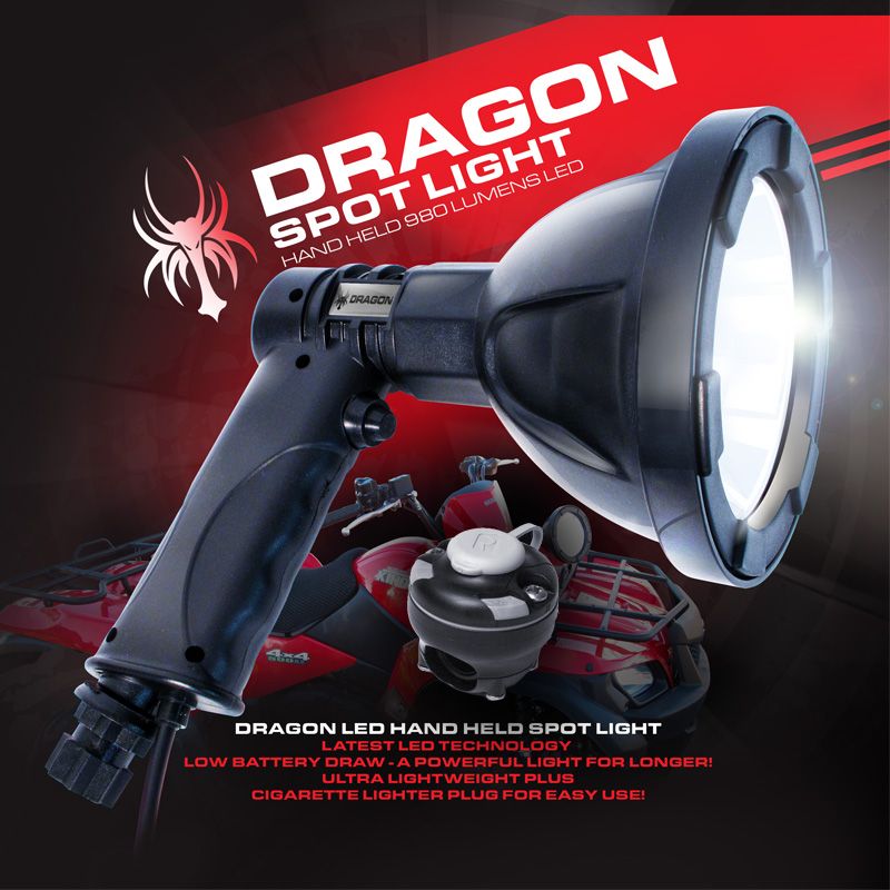 DRAGON HANDHELD CREE LED SPOTLIGHT w/ RAILMOUNT 32/41 - Image 1