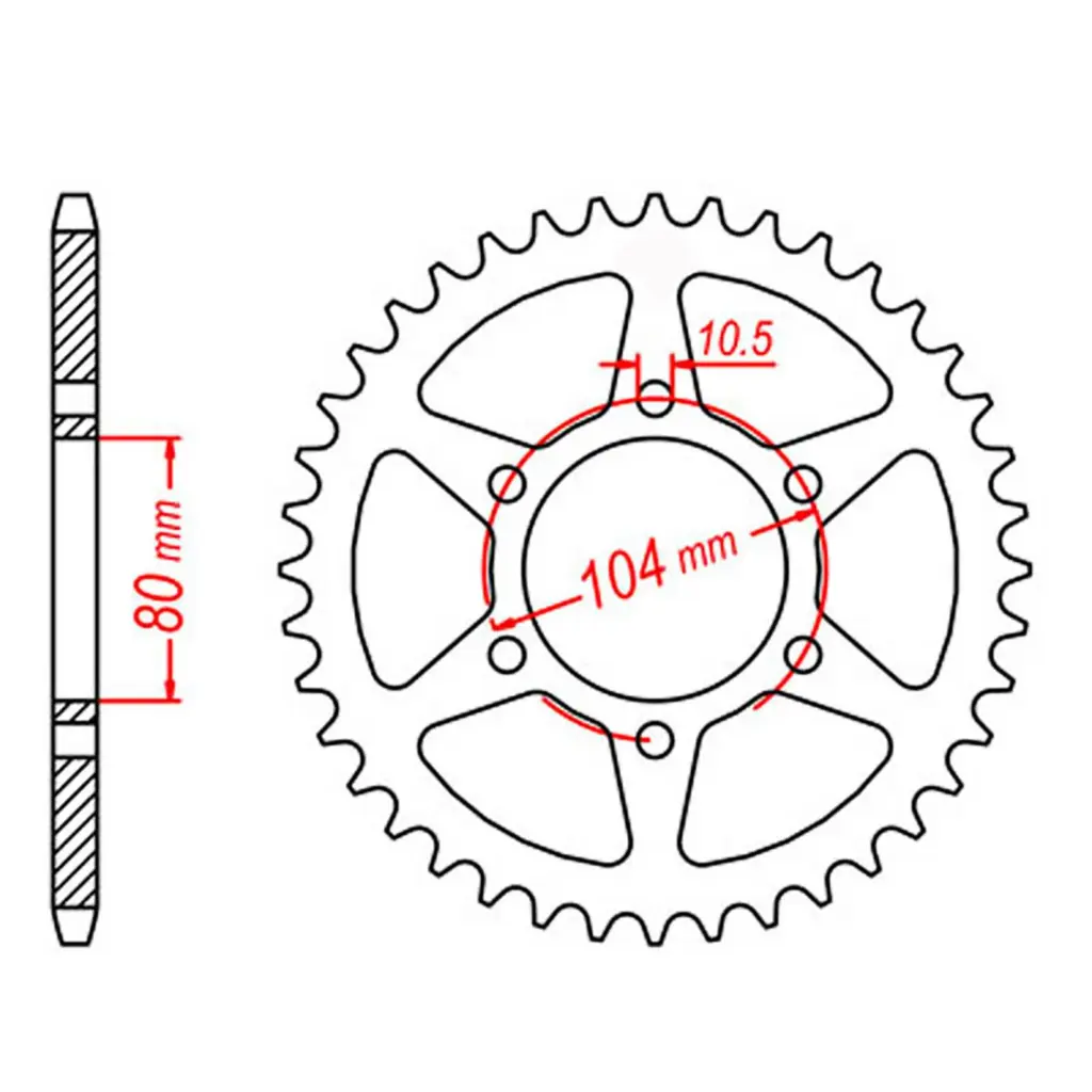 SPKT REAR OE STEEL 478 40T #520