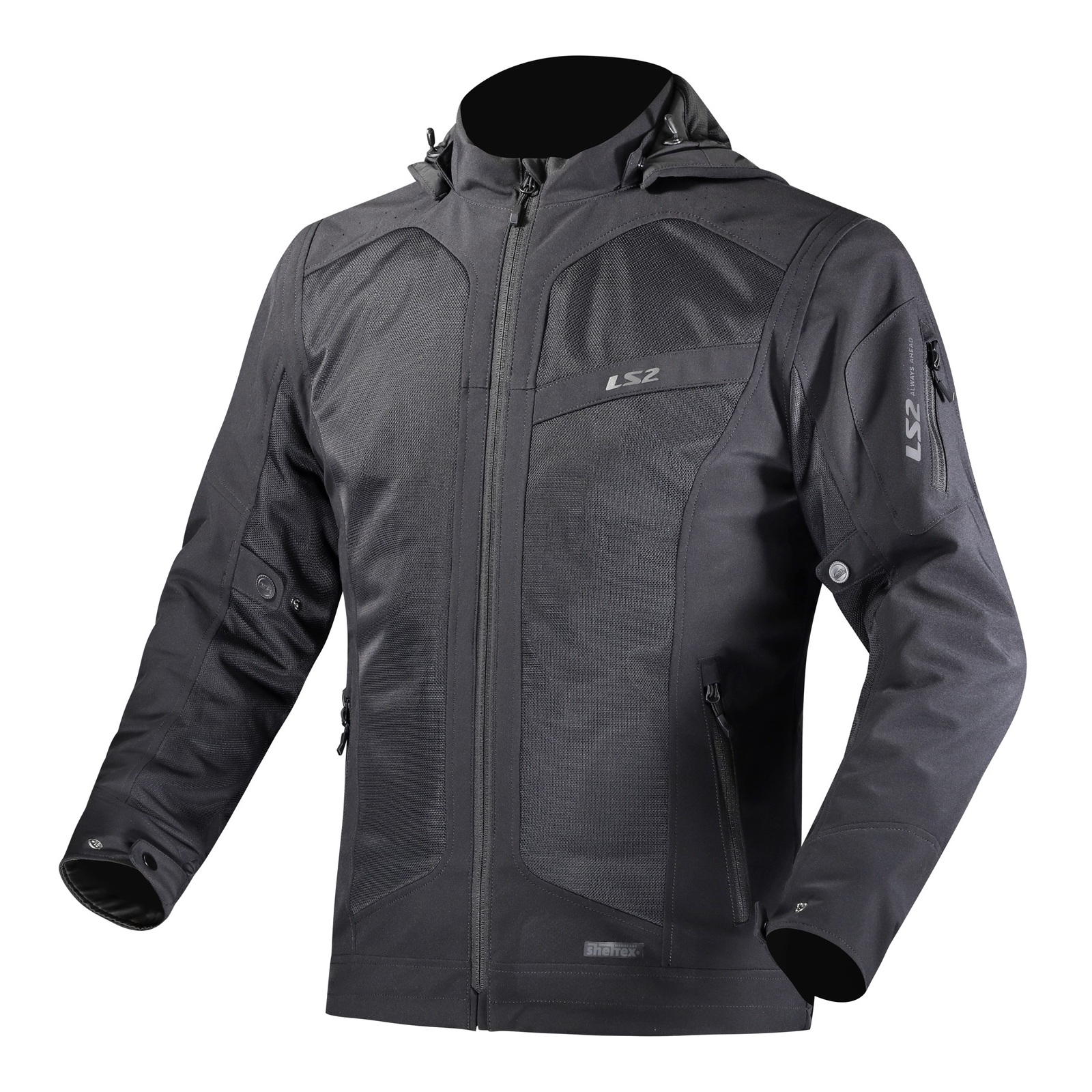 LS2 Bolton Air Road Jacket Black - Image 1