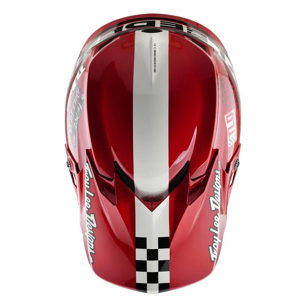 Troy Lee Designs FP Pro Fifty-50 Motocross Helmet White/Red