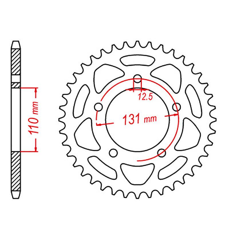 SPKT REAR RK ALLOY 75 41T #520 - Image 1
