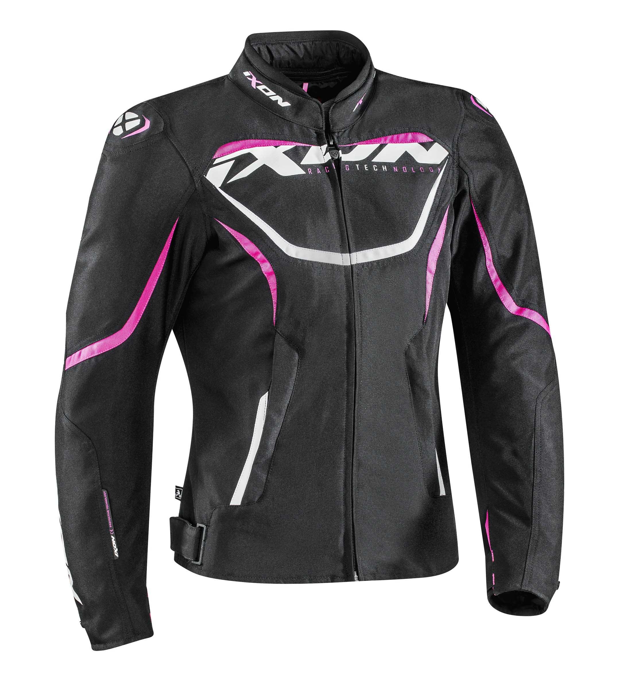 IXON SPRINTER LADY LS TEXTILE JACKET 1073 BLK/FUSHCIA-S - Image 1