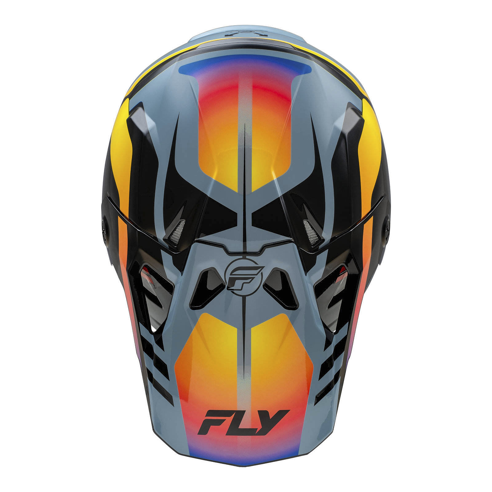 FLY Racing Formula CP Krypton Motocross Helmet - Grey / Black / Electric Fade - Image 3