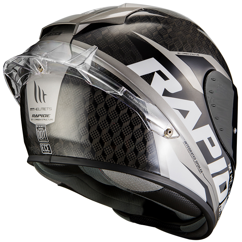 MT Rapide Pro Carbon Road Helmet Gloss Grey - Image 3