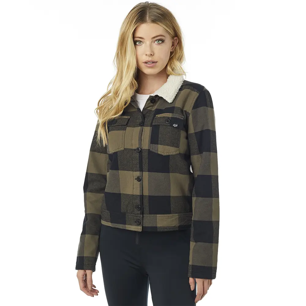 Flannel Fox Burnett Lined Ladies Bark