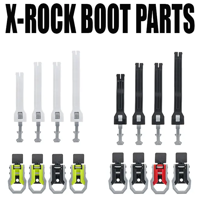 X Rock Buckle Kit Black/Red Acerbis                        []