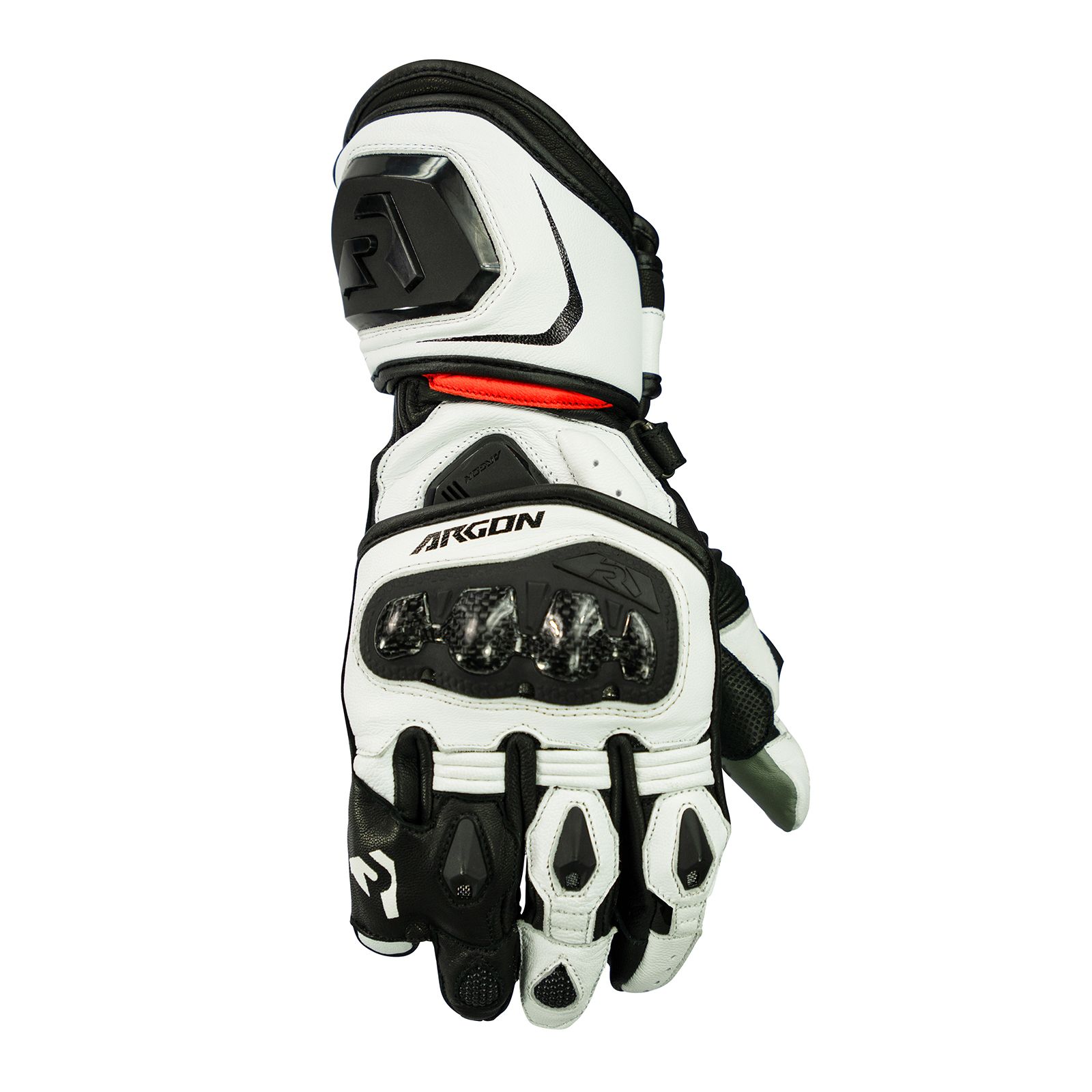 Argon Mission Gloves Stealth White/Red - Image 1