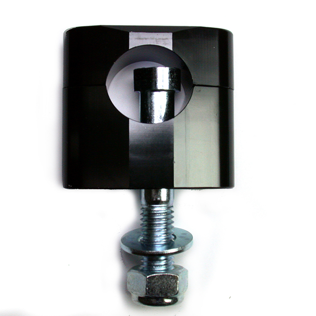 *7mm fatbar risers h/bar clamp Yam black Artrax            [] - Image 5