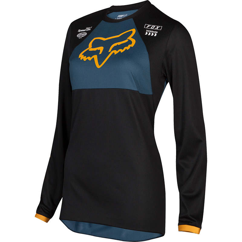 Motocross Jersey 180 Mata Youth Girls Black/Navy - Image 1