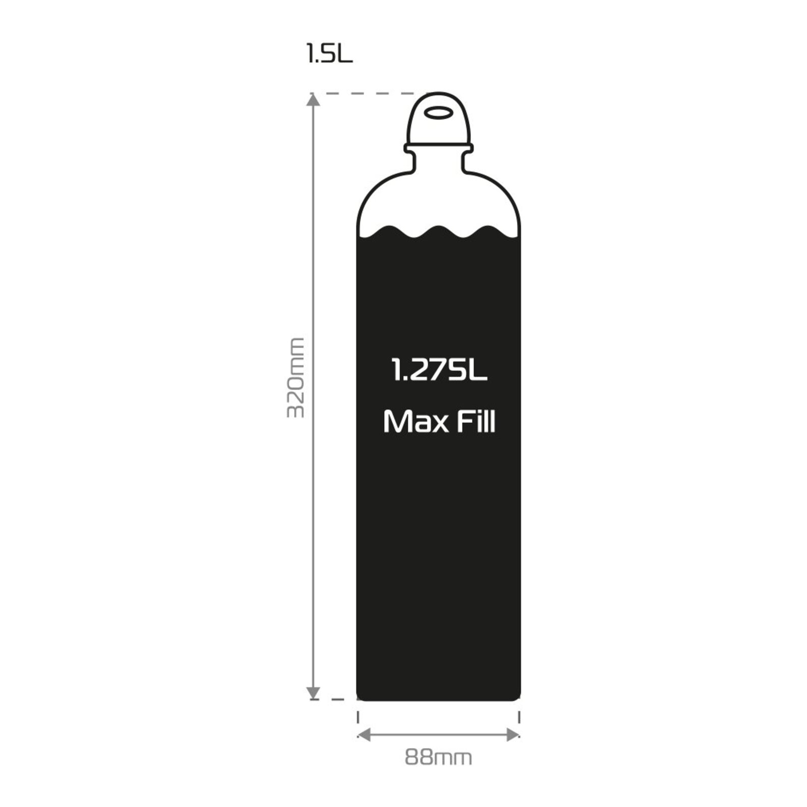 Oxford Fuel Bottle Flask - 1.5L (Empty) - Image 2