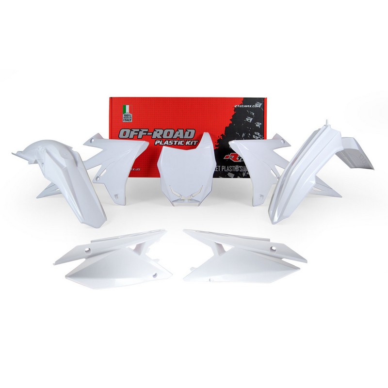 PLASTICS KIT RTECH RMZ450 18-21 RMZ250 19-21 WHITE - Image 1