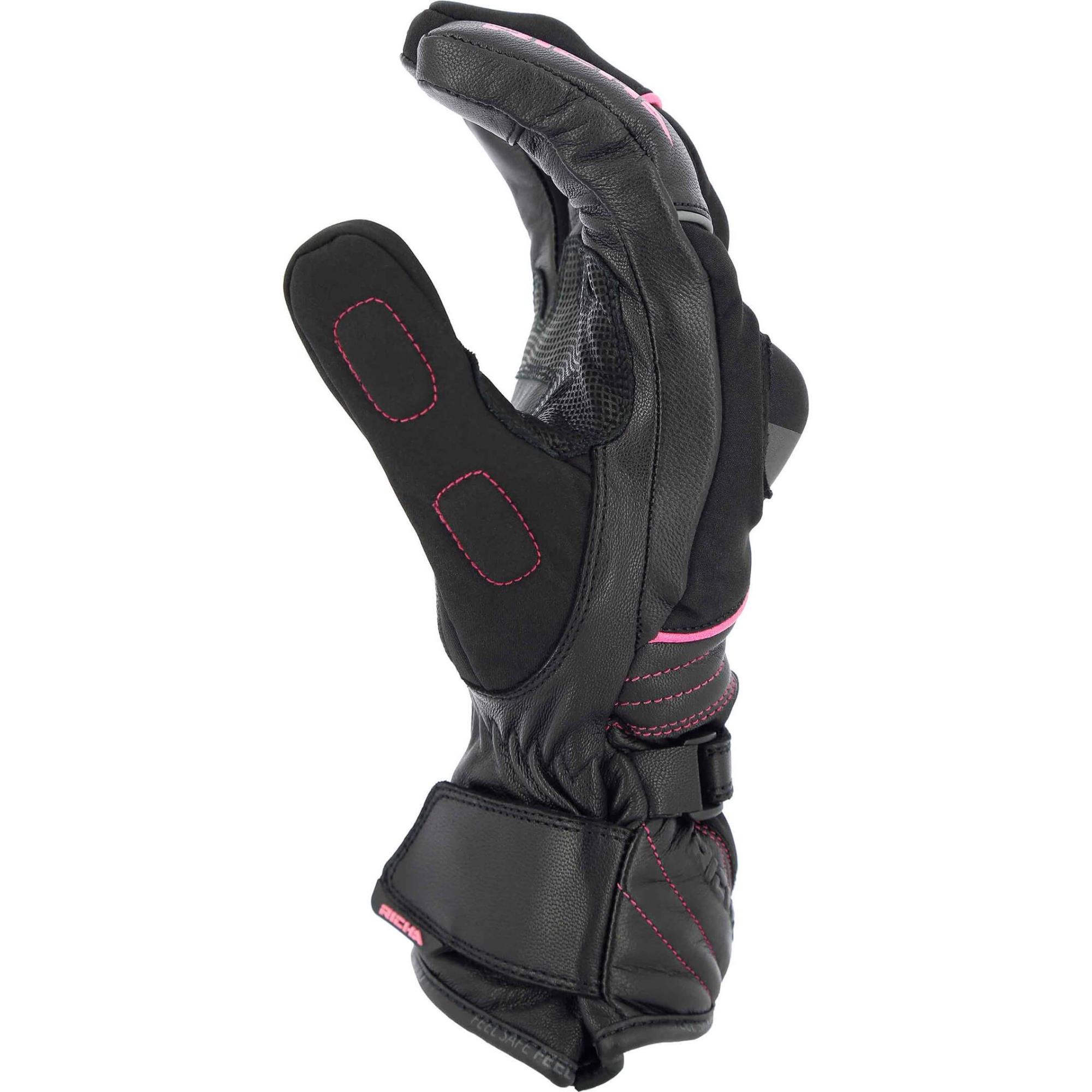 Road Gloves Richa Ella Textile Ladies Pink - Image 3