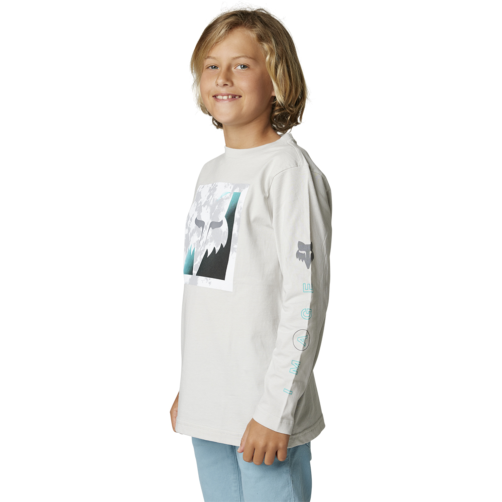 Fox Detonate Long Sleeve Tee Youth Light Grey - Image 2