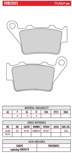 FERODO BRAKE BPADS