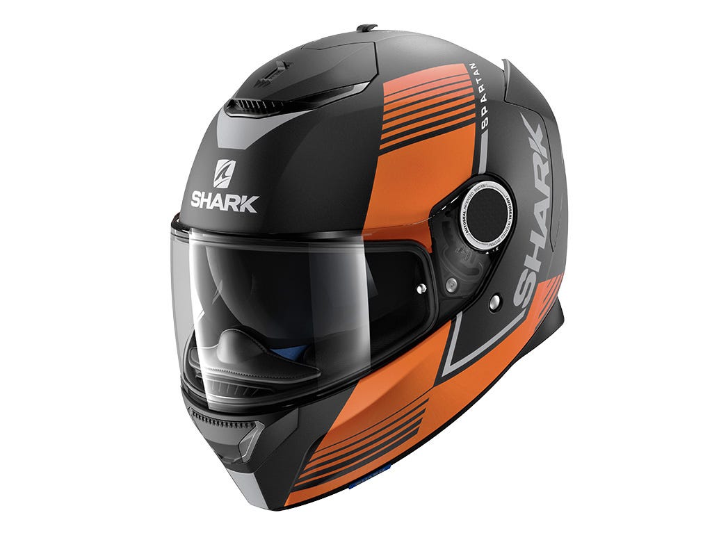 SHARK SPARTAN ARGUAN MAT BK/OR/SL XL - Image 1