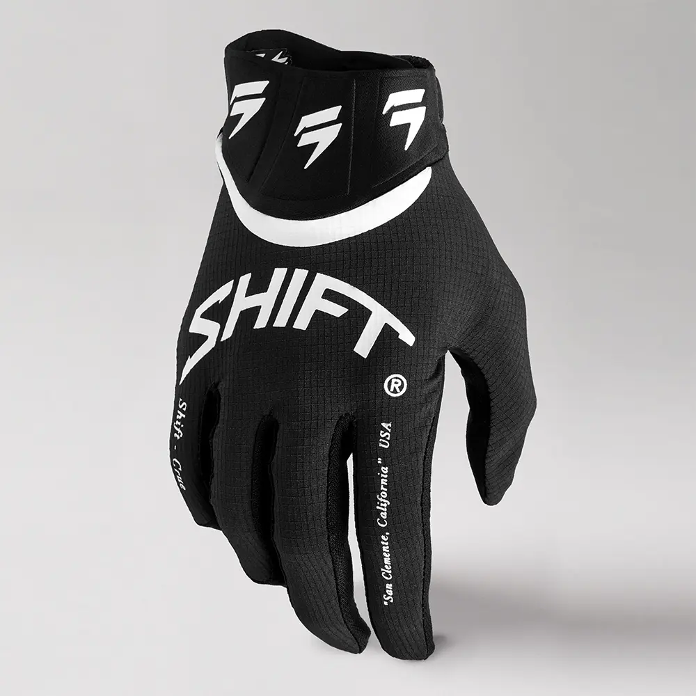 Motocross Gloves Shift White Label Bliss Black/White