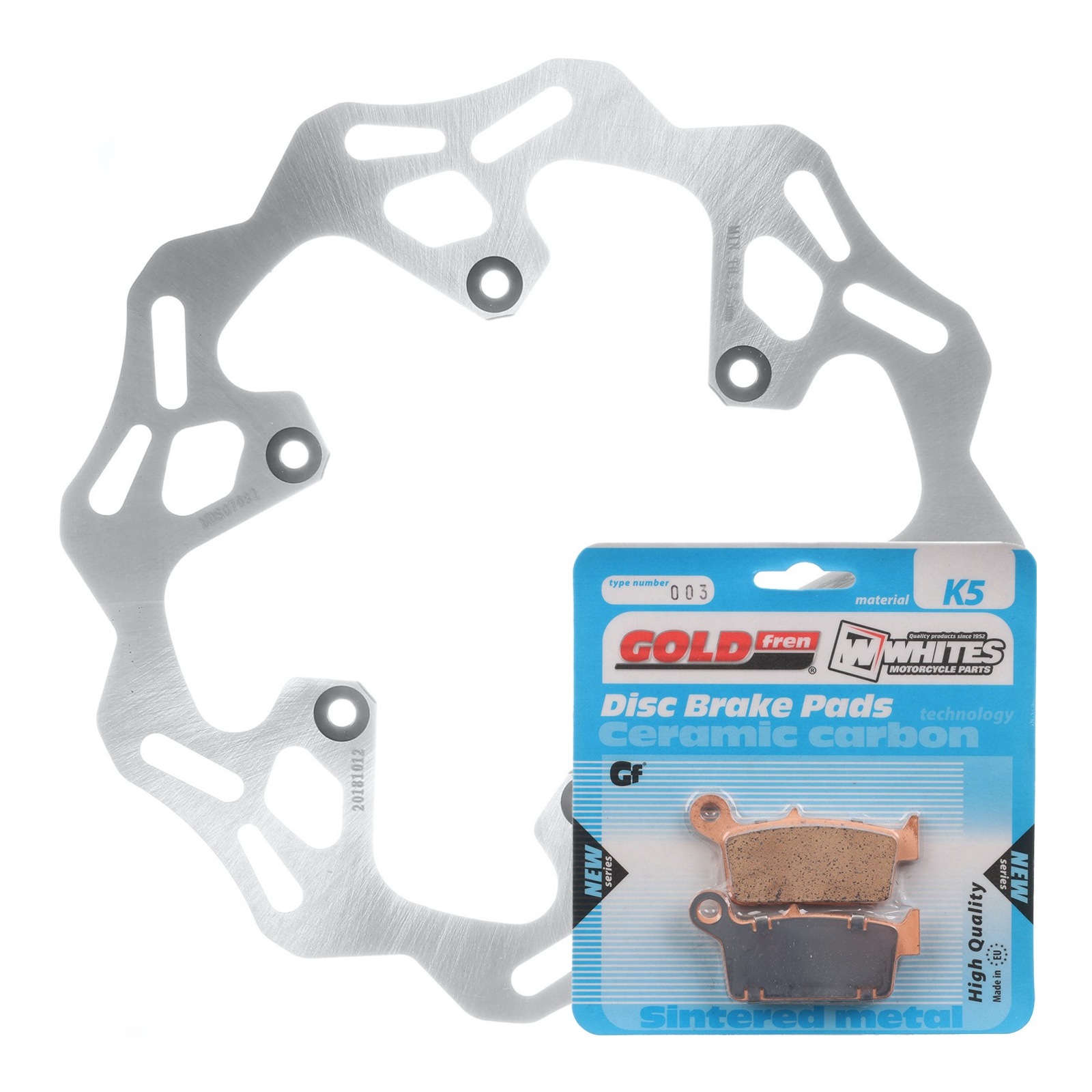 Brake Disc & Pad Rear Kit - Yamaha WR250F '02 - Wave - Image 1