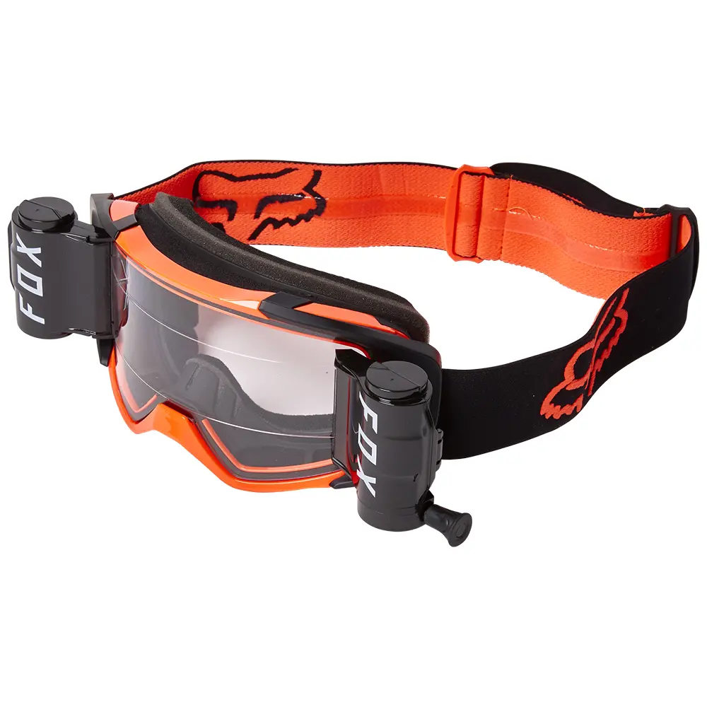 Fox Vue Stray Roll Off Black/Orange Motocross Goggles