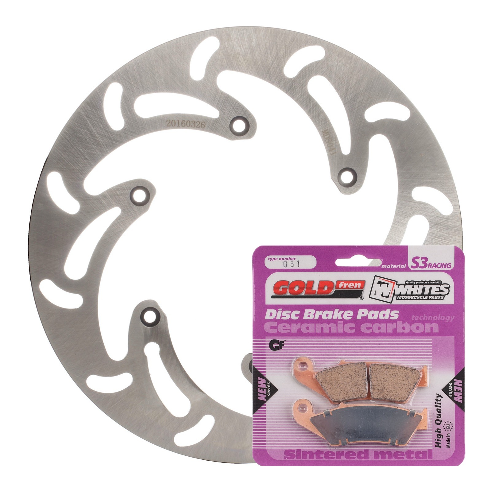 Brake Disc & Pad Front Kit - KTM 300 EXC '98-'03 - Wave - Image 1