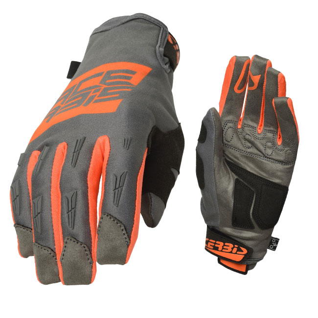 Acerbis Homolgated Enduro Gloves Orange/Grey - Image 1
