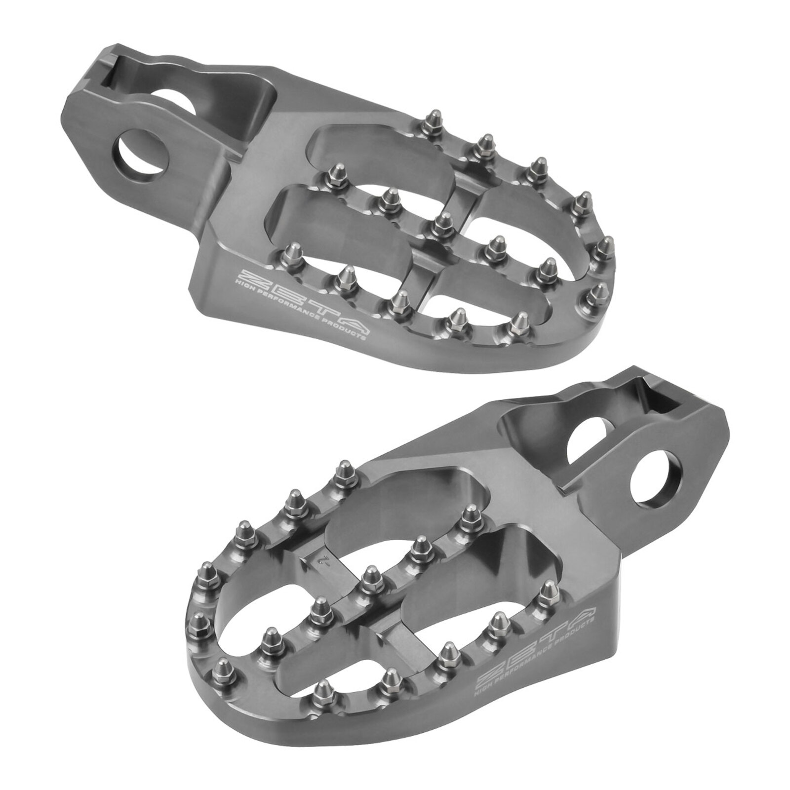 Zeta Aluminium Footpegs Stark VARG - Titanium Colour - Image 1