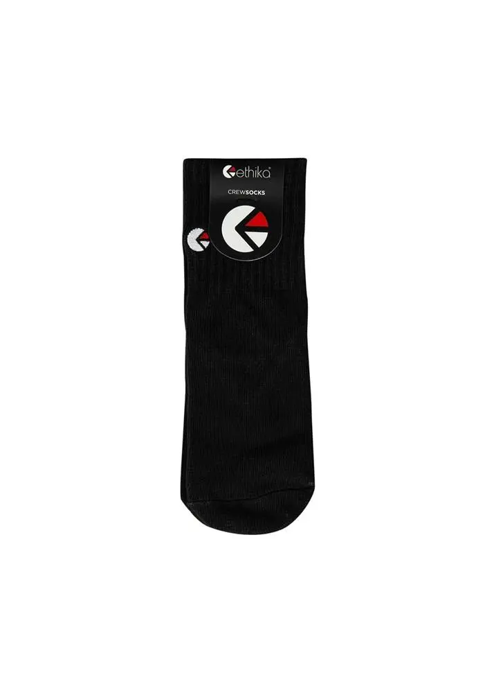 Ethika Toddlers Black Crew Sock