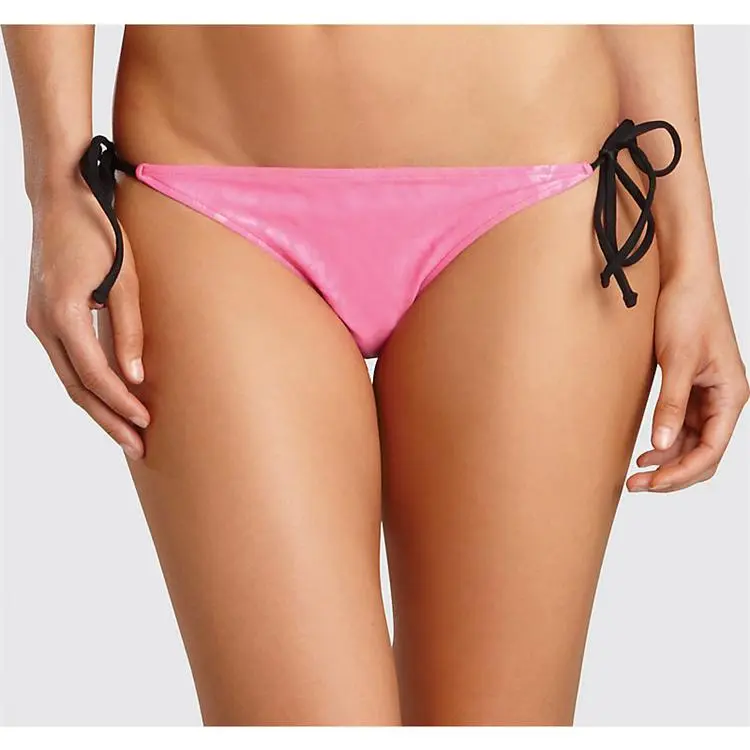 WOMENS ELECTRIFY REVERSIBLE SIDE TIE BIKINI BOTTOM [BLACK] S