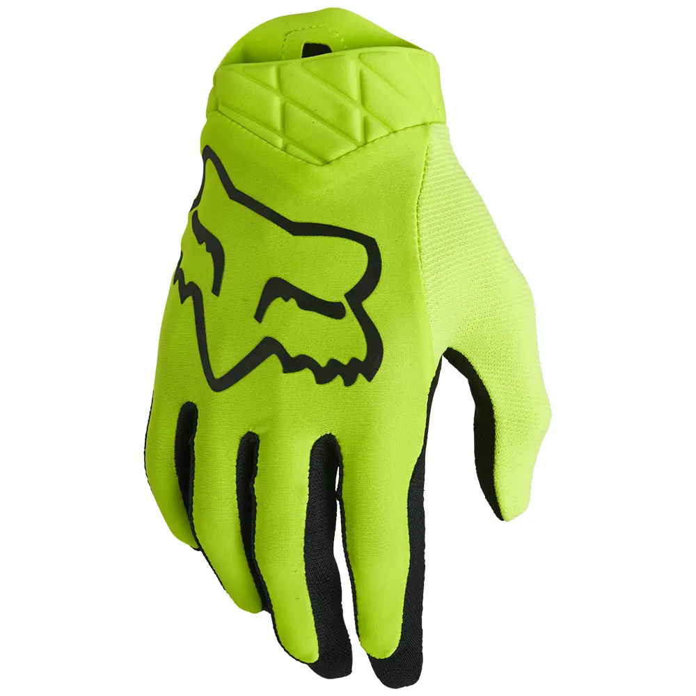 Fox Airline Yellow Motocross Gloves