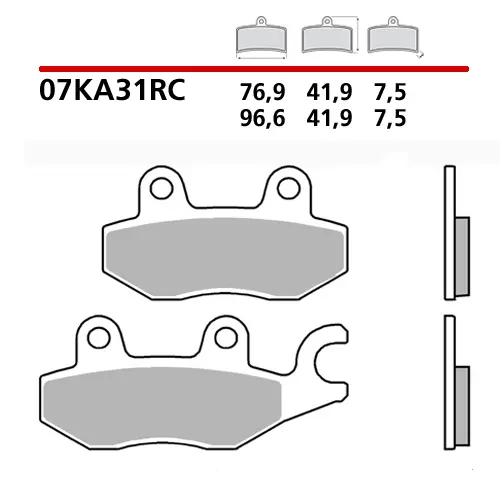 BRAKE PADS FRONT TRACK CARBON CERAMIC KAWASAKI 250-400 NINJA '08->