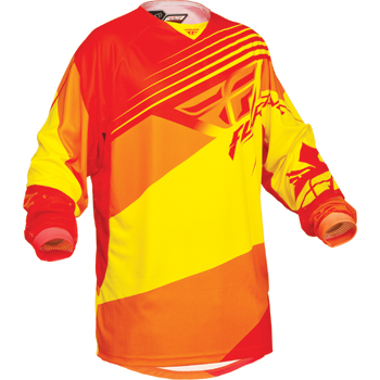 Motocross Jersey Fly 2014 Kinetic "Blocks" Red/Yellow - Image 1