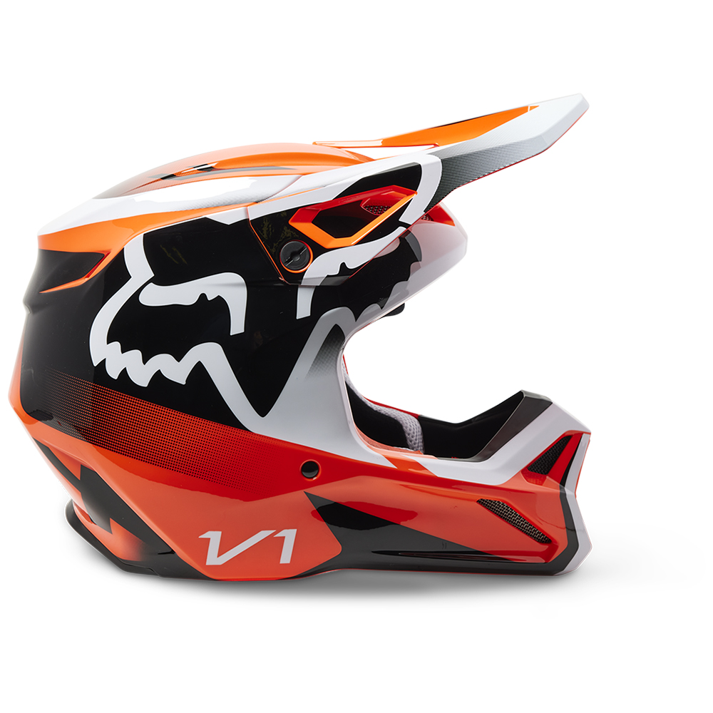 Fox V1 Leed MIPS ECE Motocross Helmet Youth Flo Orange - Image 2