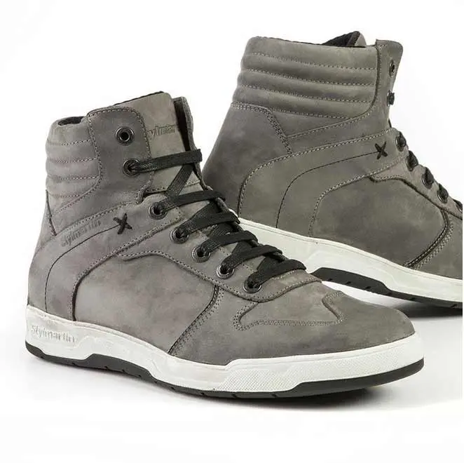 SMOKE SHORT URBAN BOOTS GREY LEATHER 40