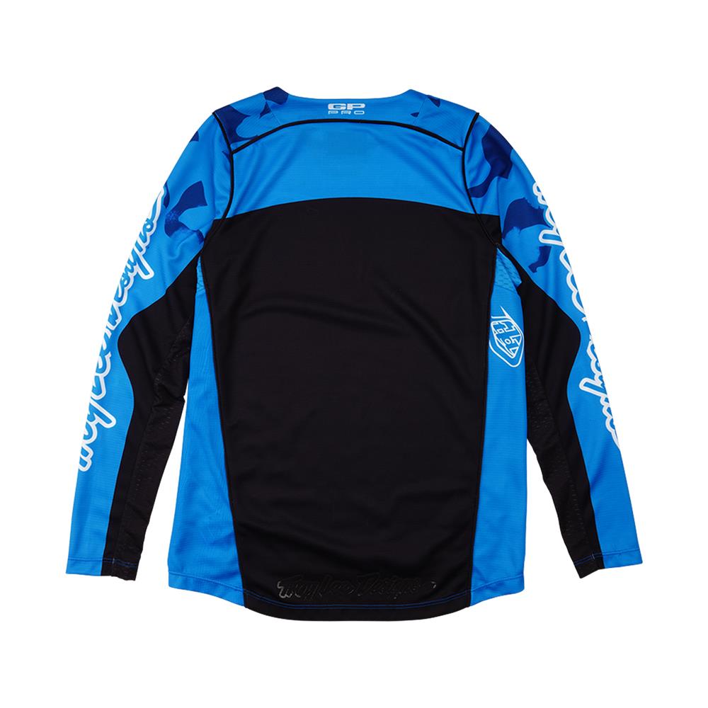 Troy Lee Designs GP Pro Blotted Motocross Jersey Youth Bright Blue - Image 2