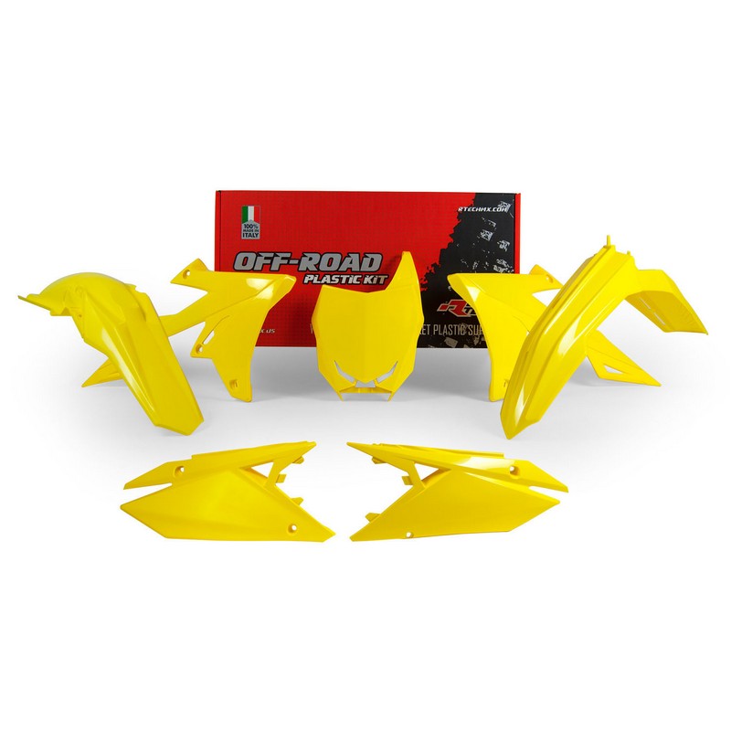 PLASTICS KIT RTECH SUZUKI  RMZ450 18-21  RMZ250 19-21 YELLOW - Image 1