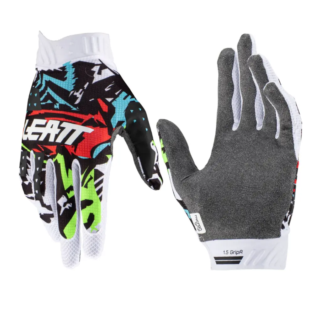 Leatt Moto 1.5 GRIPR Motocross Gloves Zebra