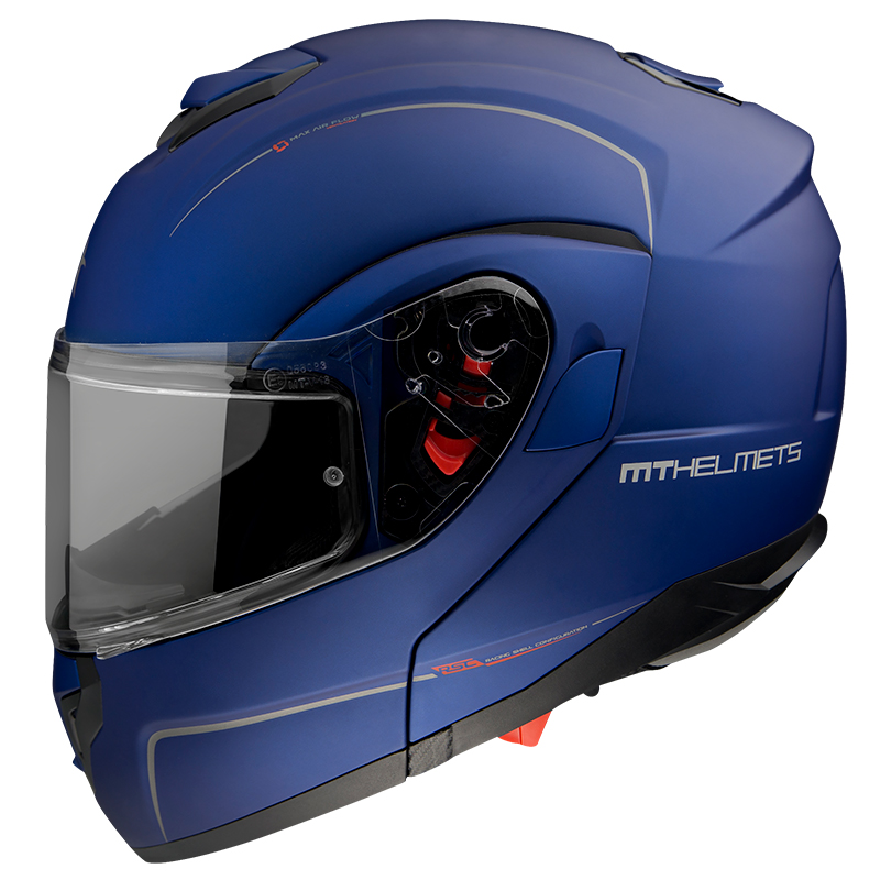 MT Atom SV Flip Front Helmet Matte Blue - Image 3