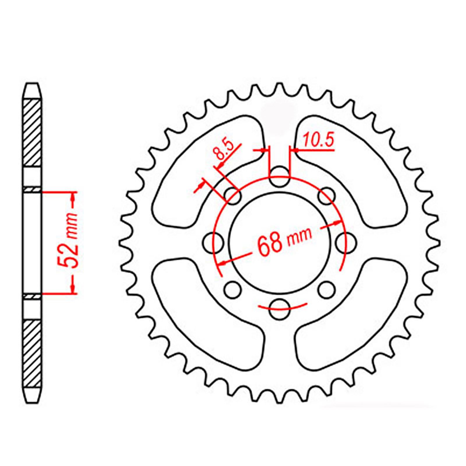 SPKT REAR OE STEEL 801 43T #420 - Image 1