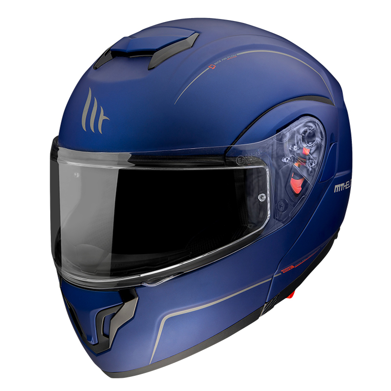 MT Atom SV Flip Front Helmet Matte Blue - Image 1