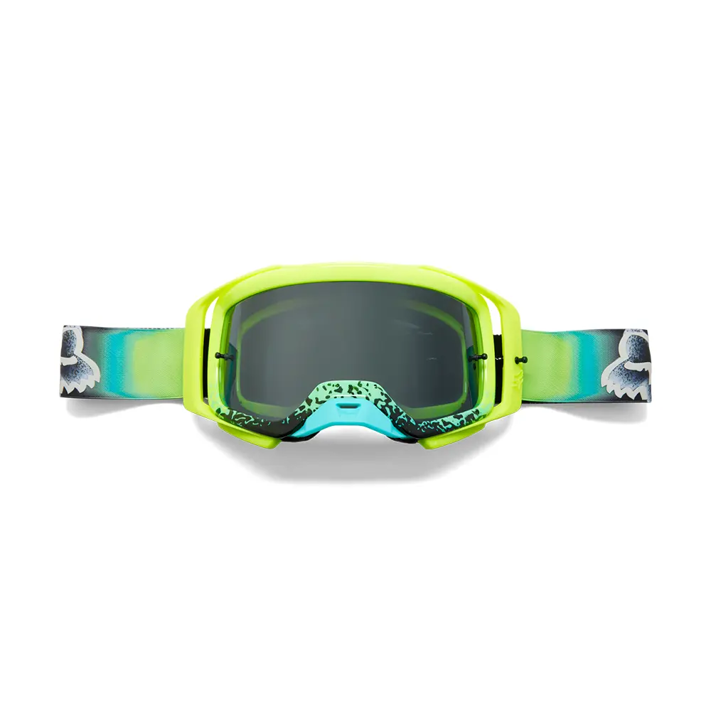 Fox Airspace Horyzn Motocross Goggles Flo Yellow with Grey Lens