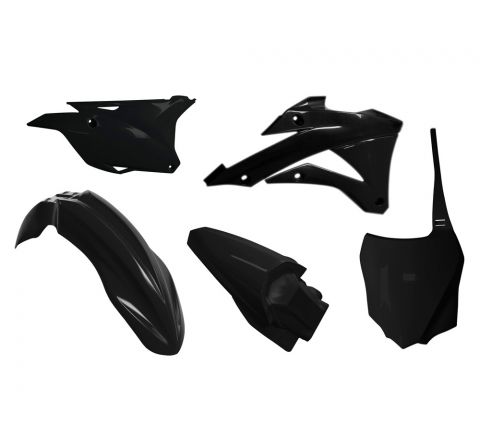 PLASTICS KIT RTECH FRONT/REAR FENDER SIDE PANEL RADIATOR SHROUD& FRONT NUMBERPLATE KAWASAKI KX85 1 - Image 1