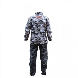 Rain Suit Givi Two Piece Grey/White Camo - Image 4