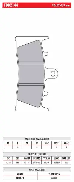 FERODO BRAKE BPADS