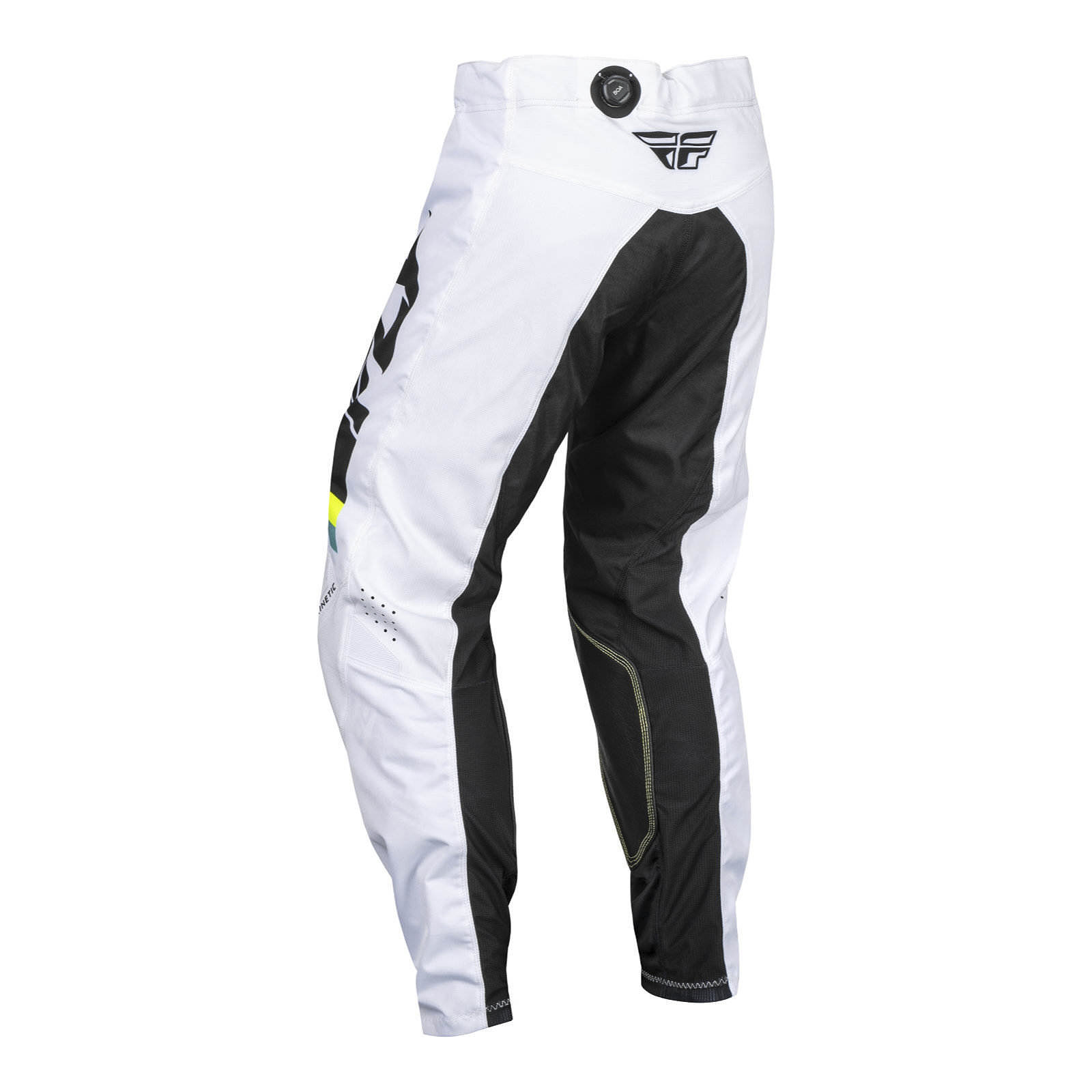 FLY Racing Kinetic Prix Motocross Pants White / Black / Hi-Vis - Image 2