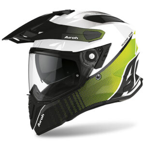 Airoh Commander Progress Lime Gloss Adventure Helmet - Image 1