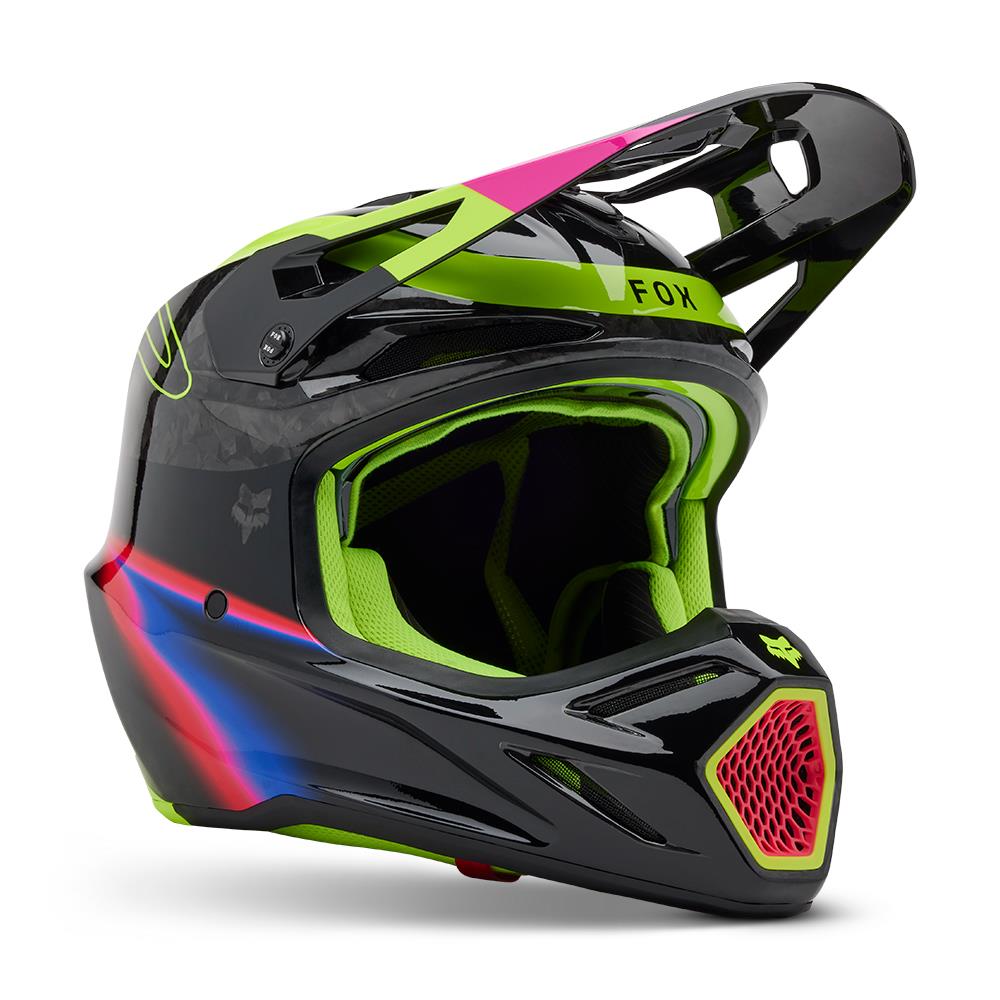 Fox V3 RS Energy Motocross Helmet Black - Image 1