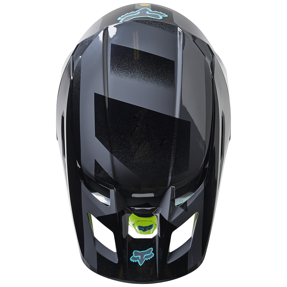 Fox V2 Rkane ECE Motocross Helmet Grey/Yellow - Image 3