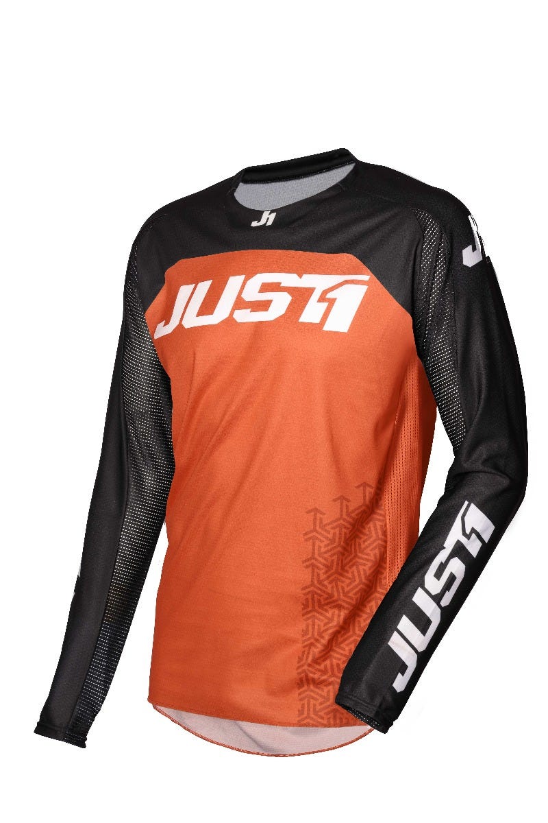 JUST1 J-FORCE MX JERSEY TERRA BLK/ORG XS - Image 1