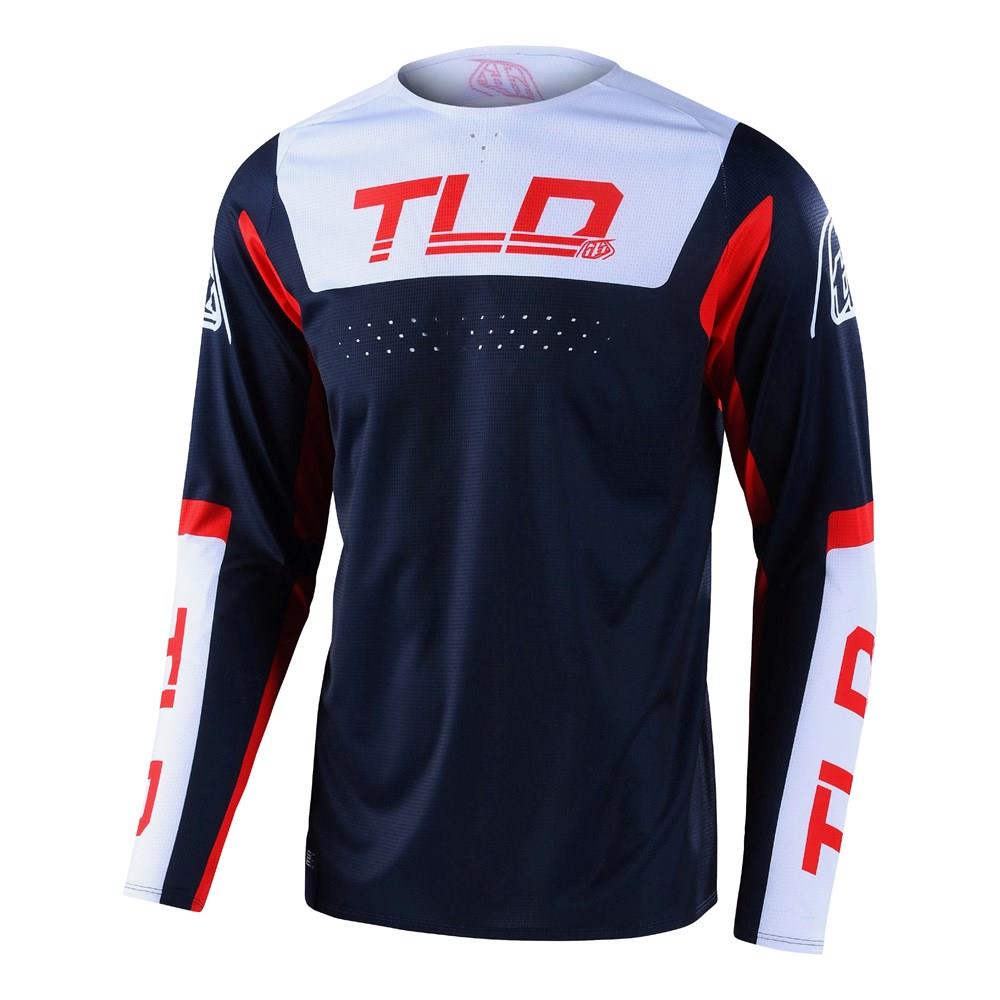 Troy Lee Designs SE Pro Fractura Motocross Jersey Navy / Red - Image 1
